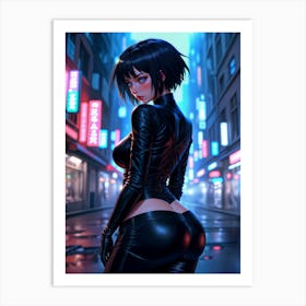 Neon Noir Vigilante (A) Art Print