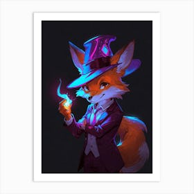 Fox In A Hat 1 Art Print