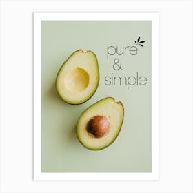 Pure And Simple Avocado Art Print