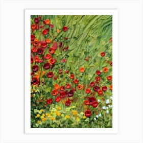 Poppies In The Garden Art Print