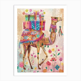 Camel With Gifts 2 Art Print