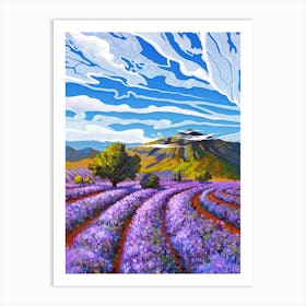 Lavender Field Art Print