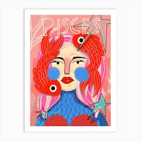 Pisces Zodiac Art Print