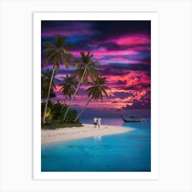 Sunset On The Beach 5 Art Print