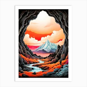 Cave In The Mountains Art Print