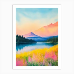 Sunset On The Lake Art Print