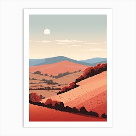 The Malvern Hills England 2 Hiking Trail Landscape Art Print