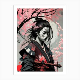 Samurai Girl Art Print