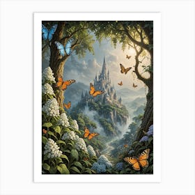 Butterflies Of The Fairytale Forest Art Print