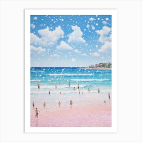 An Oil Painting Of Pink Sands Beach, Harbour Island 1 Art Print