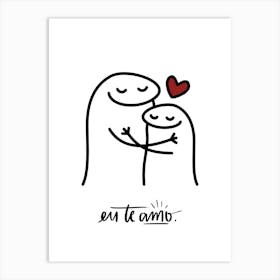 Te Amo I Love You Bedroom Quote Print Art Print