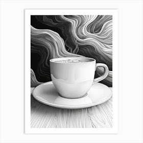 3d Coffee Cup Art Print