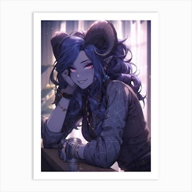 Horned Girl Art Print