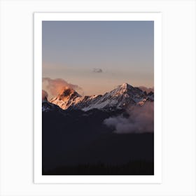 Warm Mountain Sunset Art Print