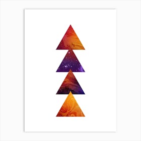 Triangular Orange Marble Artwork Art Print