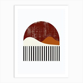 Stockholm Layerscape Minimalist Bauhaus Art Print