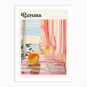 Retsina 3 Retro Cocktail Poster Art Print