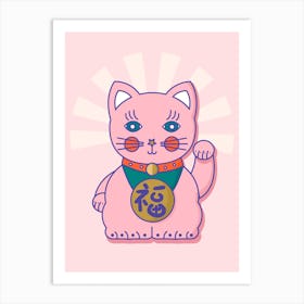 Good Luck Cat Art Print