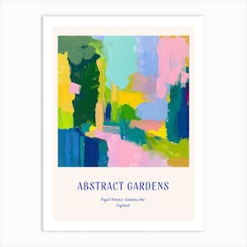 Colourful Gardens Royal Botanic Gardens Kew United Kingdom 2 Blue Poster Art Print