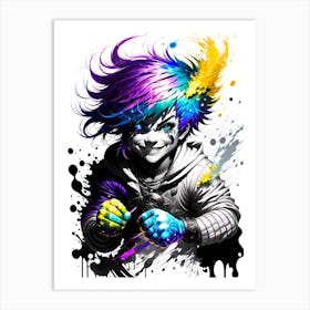 Splatter Boy Art Print