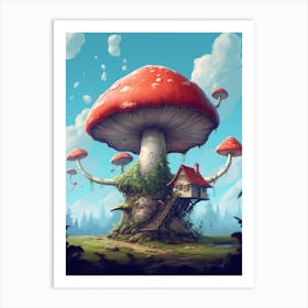Storybook Mushroom 2 Art Print