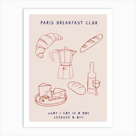 Paris Breakfast Club 1 Art Print