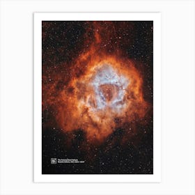 The Flaming Skull Nebula. Rosette Nebula, NGC 2244/2237 — space poster Art Print