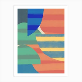 Abstract Stripe Minimal Collage 20 Art Print