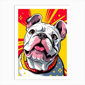 Pop Art Cartoon Bulldog Art Print