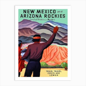 New Mexico And Arizona Rockies, USA Art Print