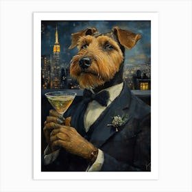 Sophisticated Airedale 1 Art Print