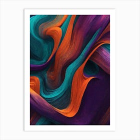 Waved Abstract Painting Art Print