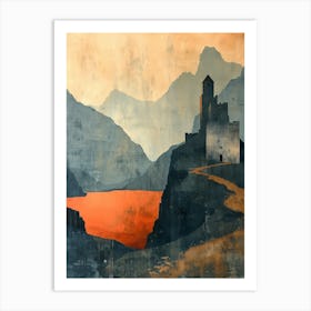 Castle In The Mountains Art Print