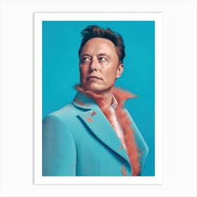 Elon Musk Fashion Art Art Print