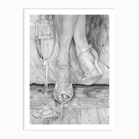 Glass Of Champagne 2 Art Print