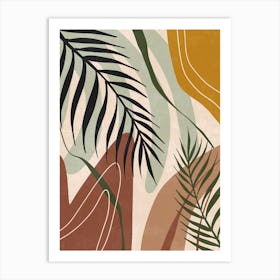 Abstract Tropical Leaves 7 Art Print