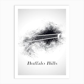 Buffalo Bills Sketch Drawing Art Print