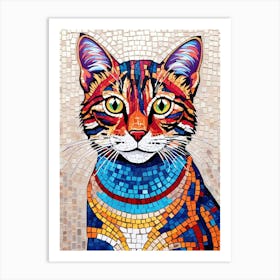 Mosaic Cat 8 Art Print