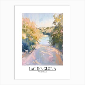 Laguna Gloria Austin Texas Oil Painting 3 Poster Art Print