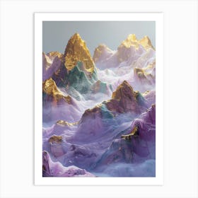 Abstract Mountains 1 Art Print