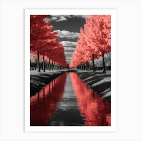 Red Trees Art Print