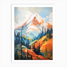 Mount Rainier Usa 1 Mountain Painting Art Print