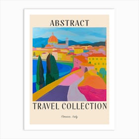 Abstract Travel Collection Poster Florence Italy 2 Art Print