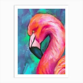 Flamingo Oil Painting Art Print