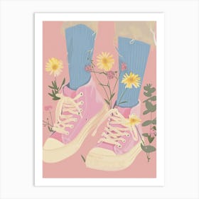 Spring Flowers And Sneakers 3 Art Print