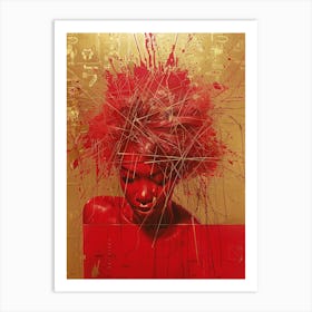 'Red Woman' Art Print