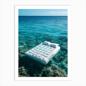 Bed In The Water Art Print