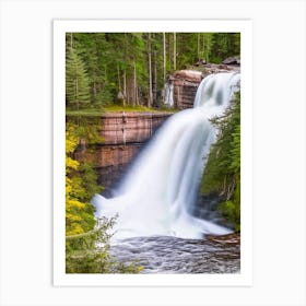 Amnicon Falls State Park Waterfall, United States Realistic Photograph (1) Art Print