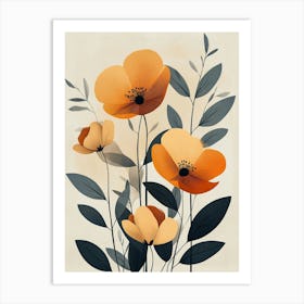 Orange Poppies 3 Art Print