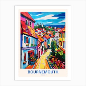 Bournemouth England 6 Uk Travel Poster Art Print